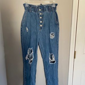 Forever 21 Ripped Mom Jeans